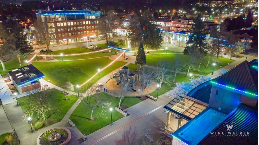 Transformative Public Space Lighting in Puyallup Trimlight Permanent